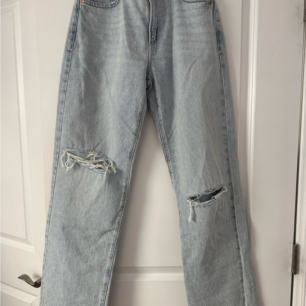 NWT Garage Light Blue Ripped Boyfriend Jeans